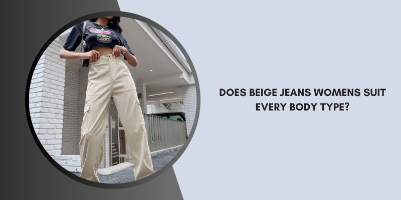 Beige Jeans Womens